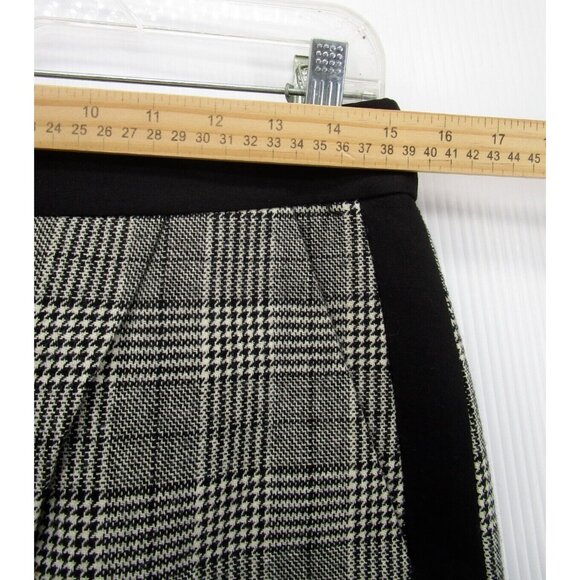 J Crew Skirt 10P Petites Gray Wool Blend Wrap Career Plaid Zip Up * - Picture 3 of 8